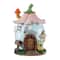 Glitzhome® 8" Lighted Easter Resin Egg-Shaped House Table Decor